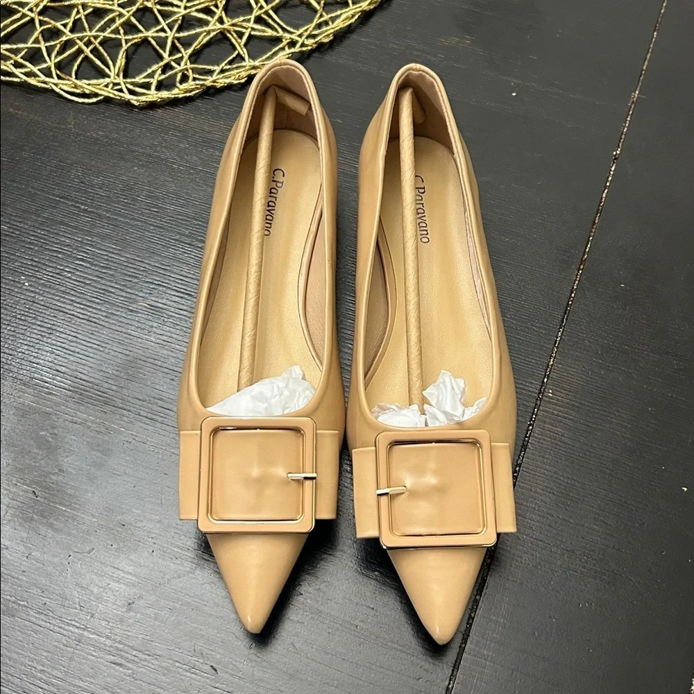 C.Paravano Women's Flats | Pointed Toe Ballet Shoes | Comfortable Flats Size 7.5 - Picture 7 of 11